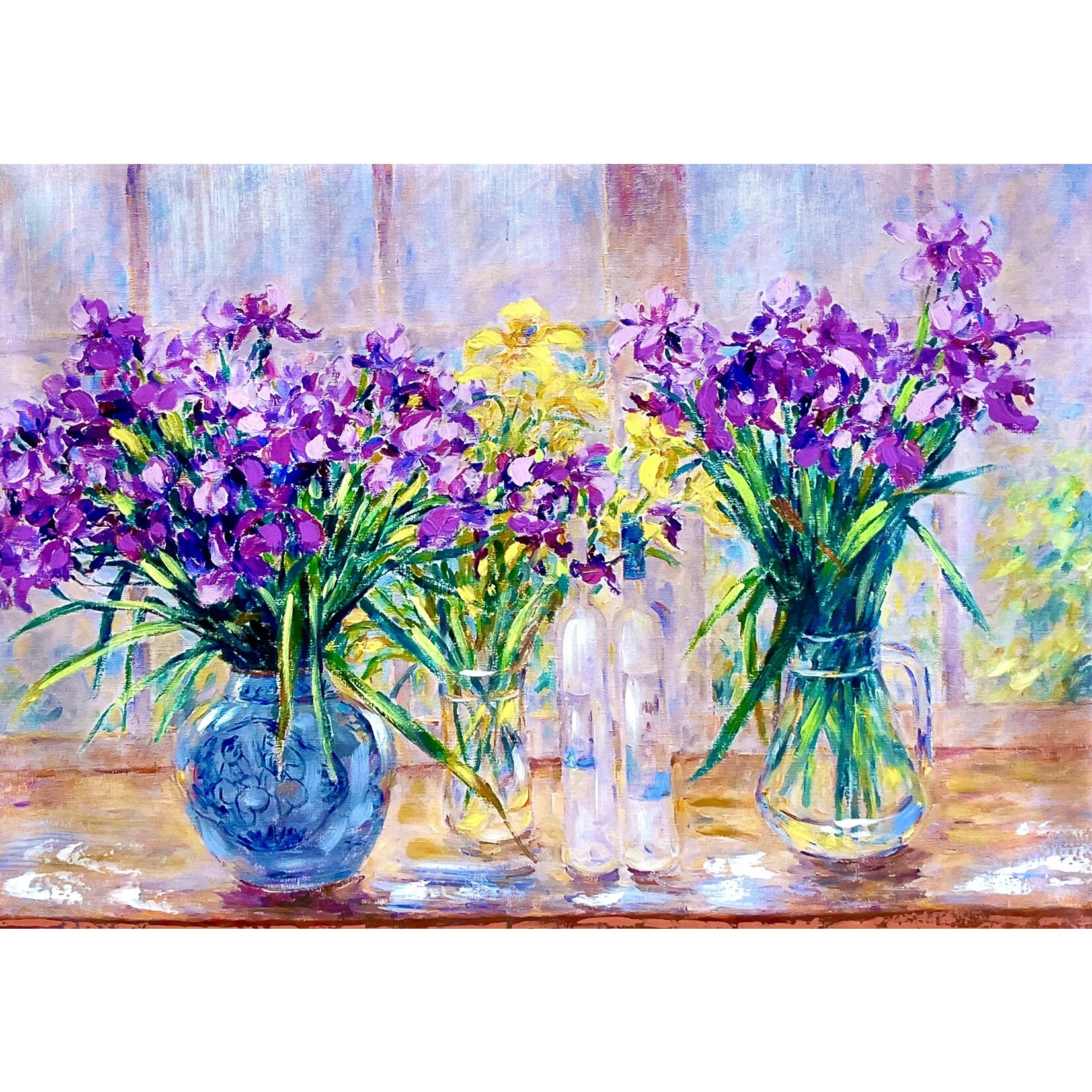 Printed Painting Iris Bunch