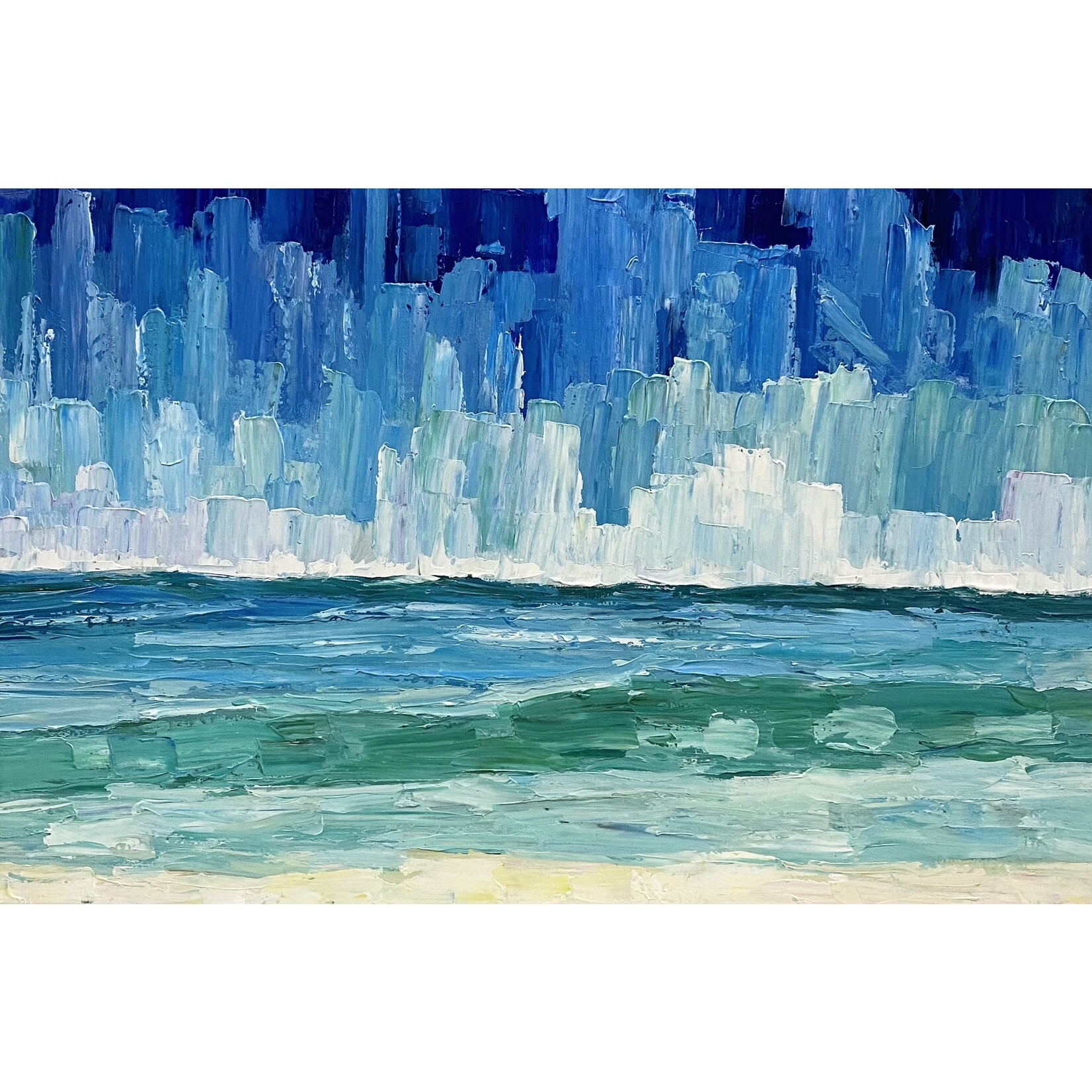 Oil Painting Blue Abstract