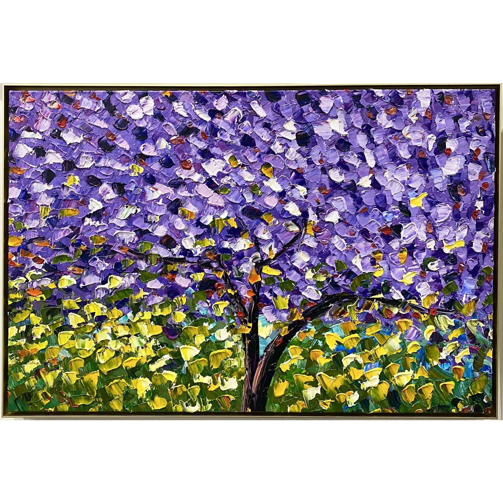 Oil Painting Purple Tree