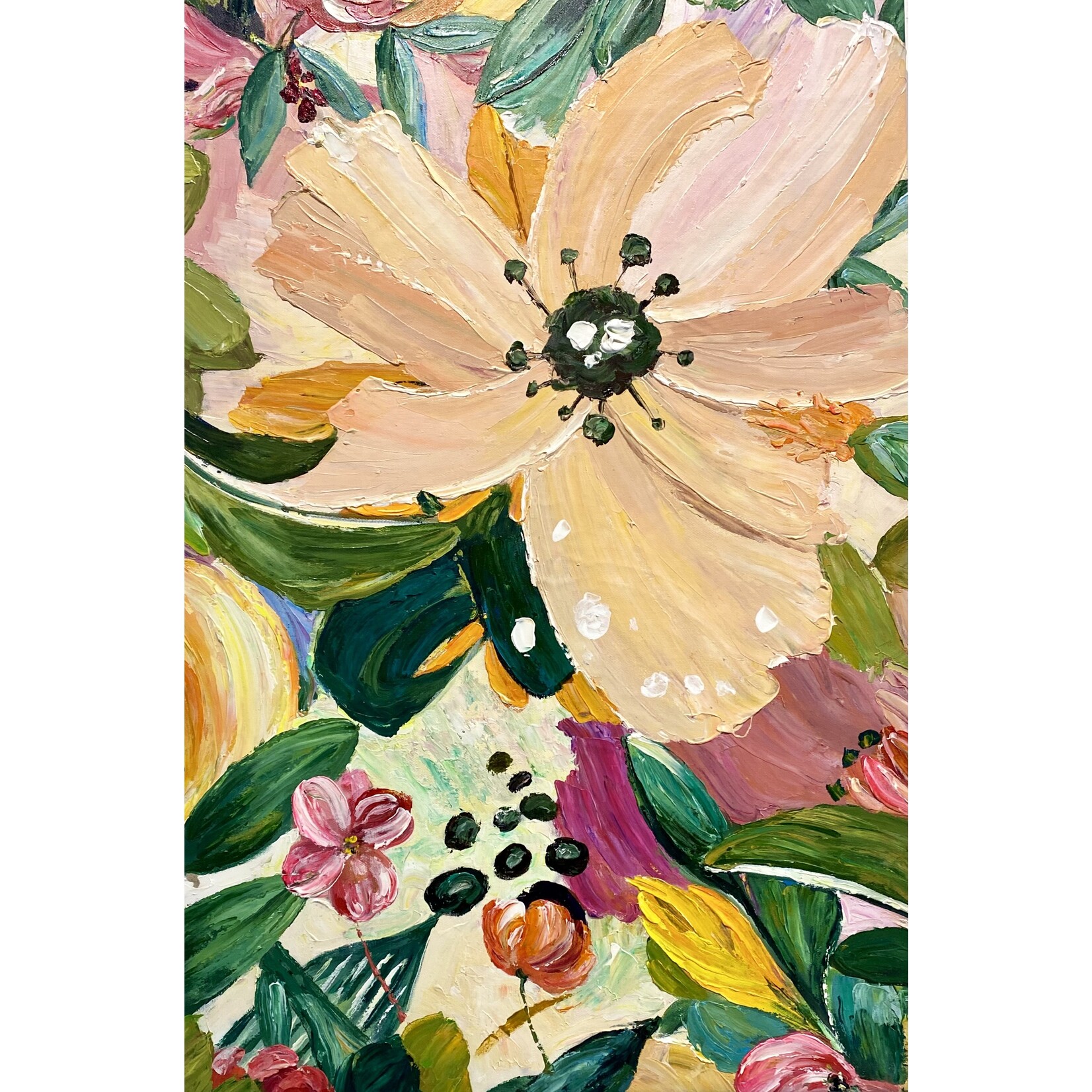 Oil Painting Modern Abstract Colorful Flower