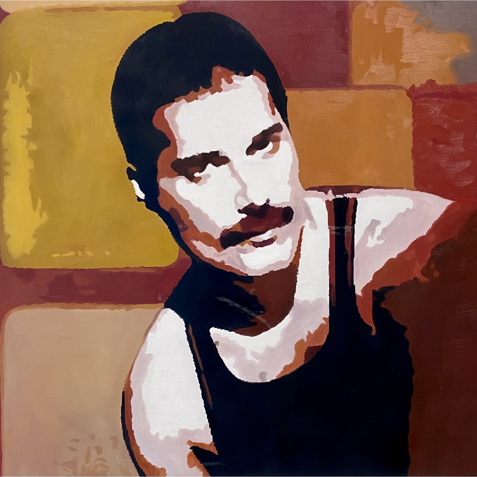 Oil Painting Mercury Of Rock Band Queen II