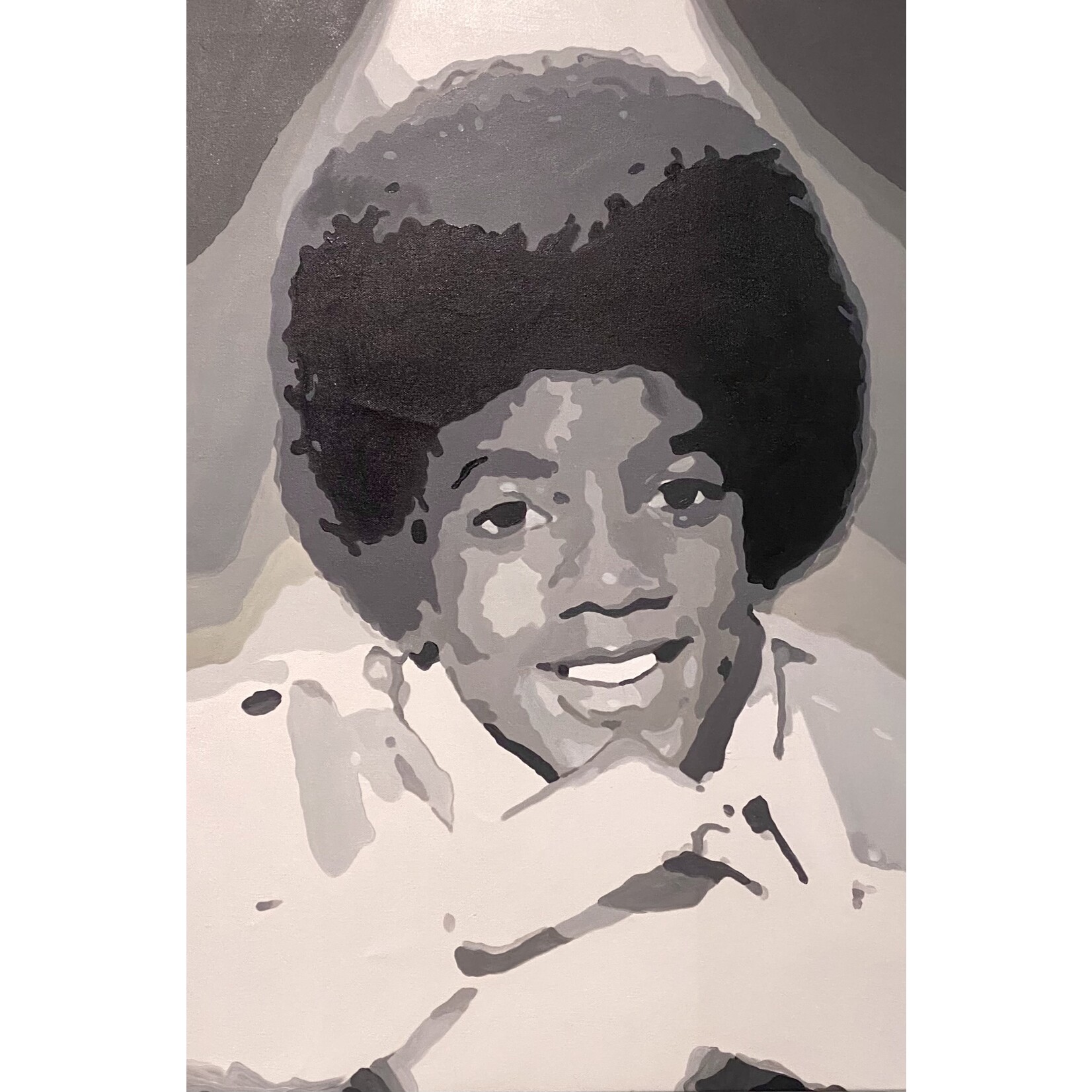 Oil Painting Young Michael Jackson