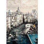 Oil Painting Scenery Of Harbor City