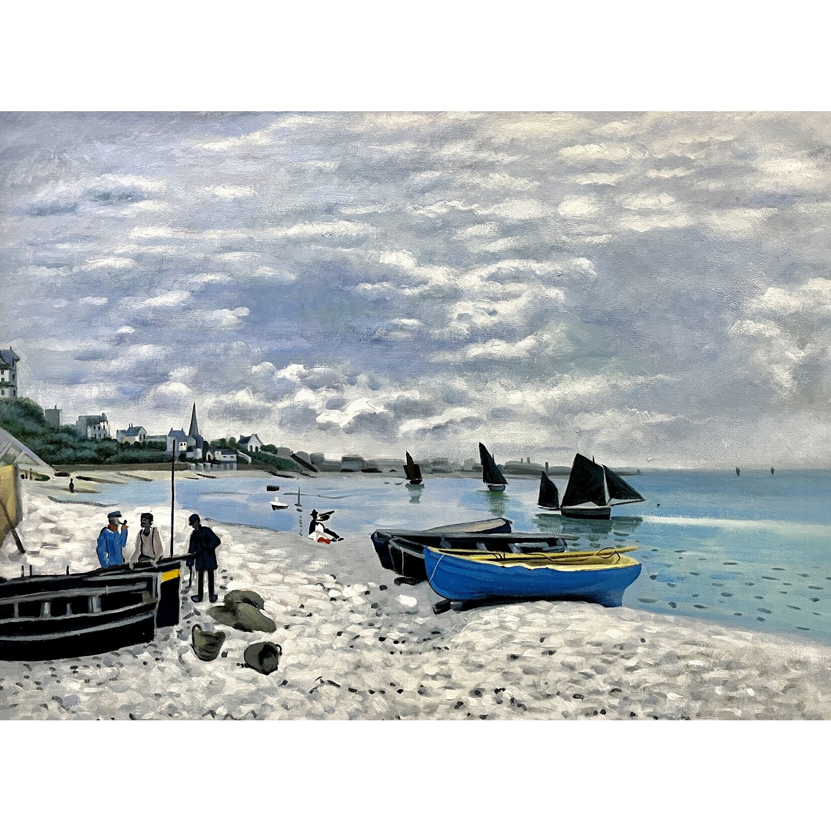 Oil Painting The Beach At Sainte Adresse