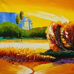 Oil Painting Countryside In Autumn