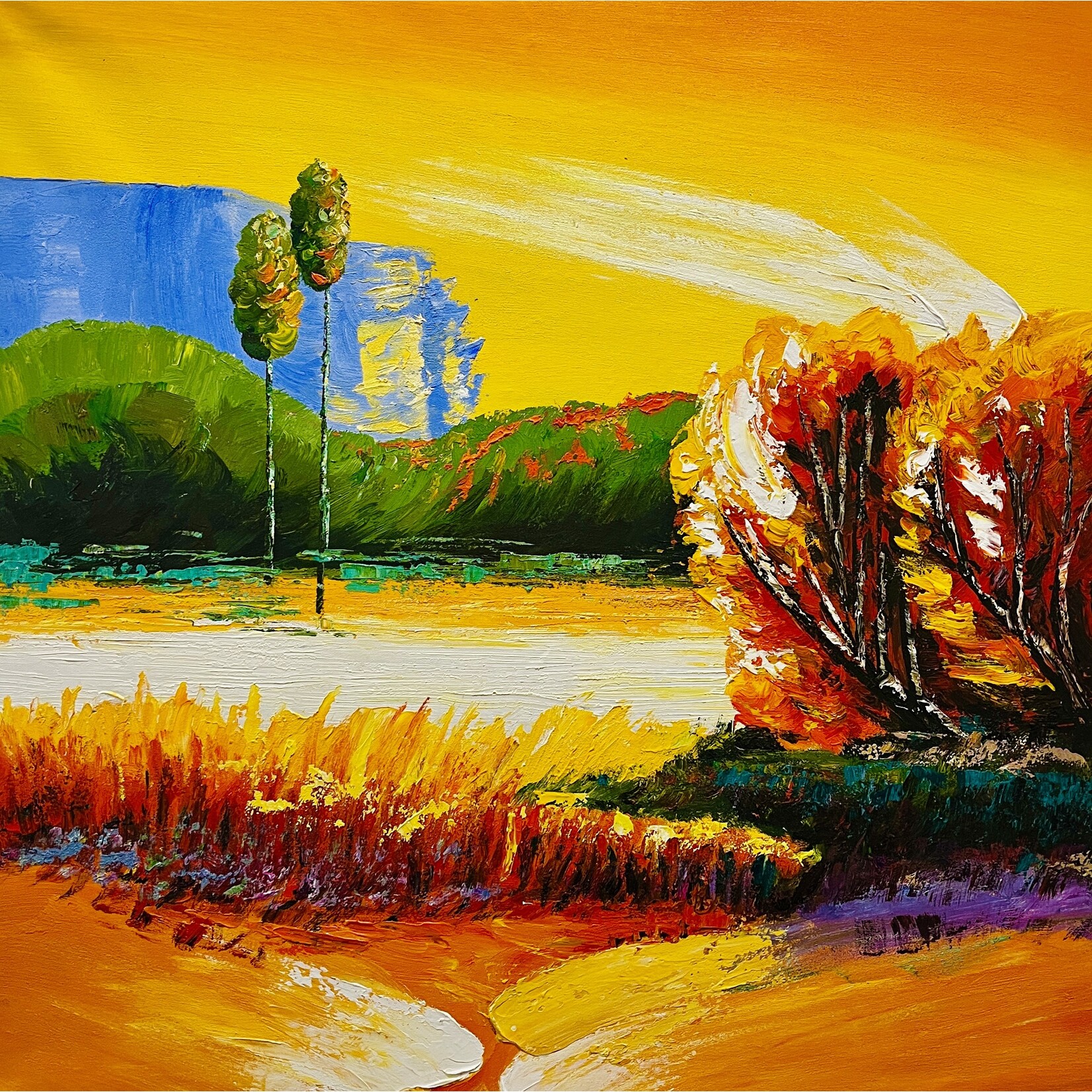 Oil Painting Countryside In Autumn
