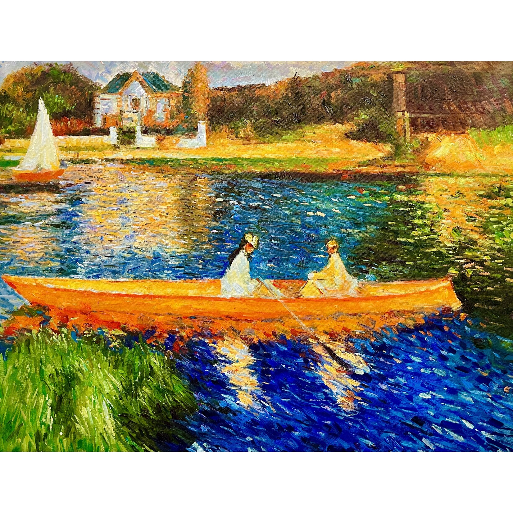 Oil Painting The seine at Asnieres by Pierre