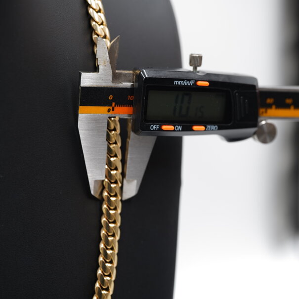 10 MM - Cuban Link Chain - 10K Solid Gold