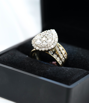 Diamond Ring  1.51 ct 10K  Size 7  10g