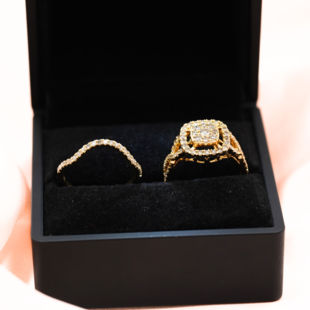 Diamond Ring Duo 14K 5.3g 1.18ct s7