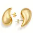 Teardrop-Shaped Gold Earrings 14K