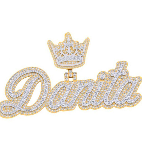 Personalized Diamond Charms in Gold - (Request a quote)