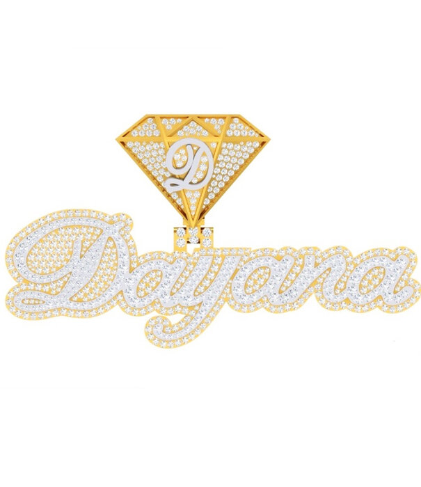 Personalized Diamond Charms in Gold