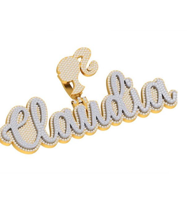 Personalized Diamond Charms in Gold - (Request a quote)