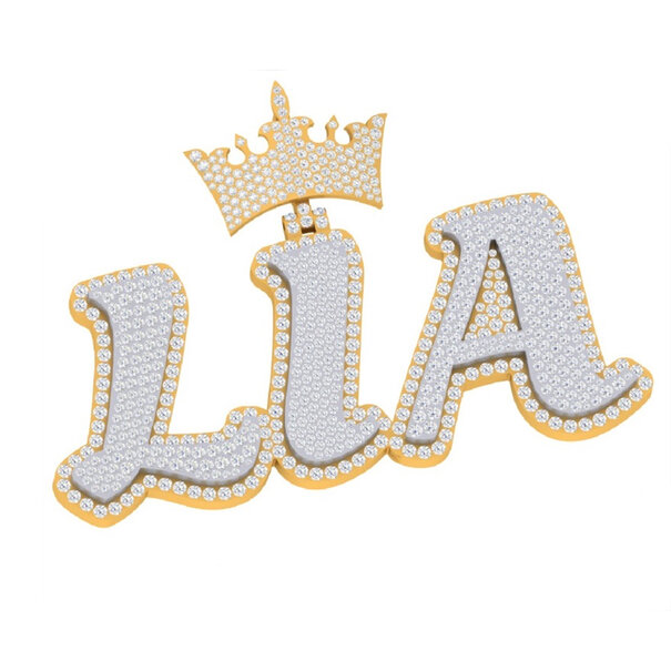 Dijes Personalizados de Diamantes en Oro