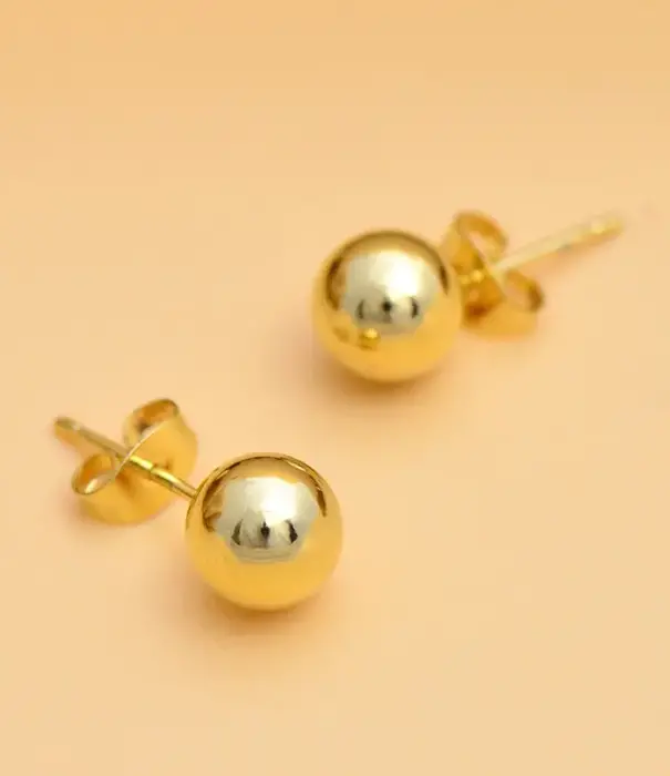 Ball-shaped earrings - Solid Gold 10K