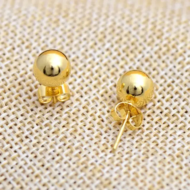 Ball-shaped earrings - Solid Gold 10K