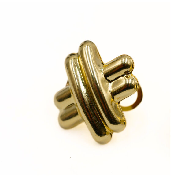 ARETES FORMA DE CRUZ  - Oro Sólido 10K
