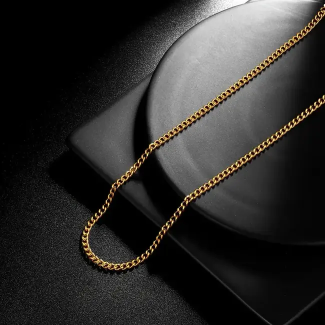 8 MM- Cuban Link Chain - SOLID GOLD 10K