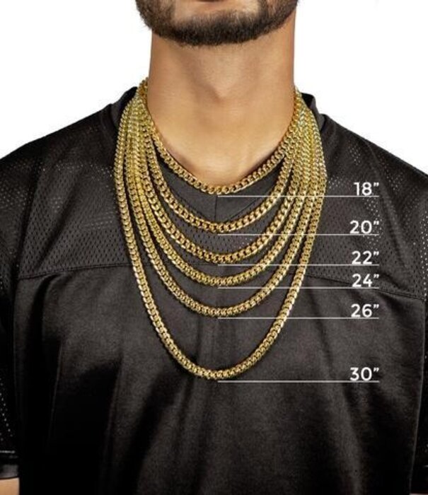 8 MM- Cuban Link Chain - SOLID GOLD 10K