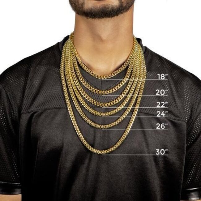 8 MM- Cuban Link Chain - SOLID GOLD 10K