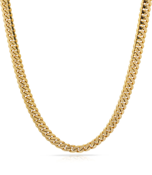 10 MM- Cuban Link Chain 10K - SOLID GOLD