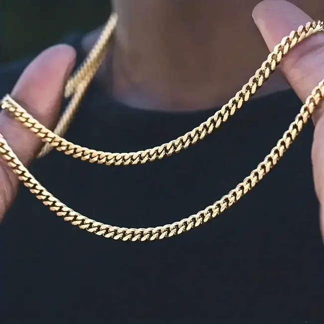 10 MM- Cuban Link Chain 10K - SOLID GOLD