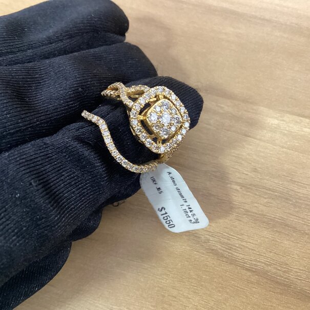 Diamond Ring Duo 14K 5.3g 1.18ct s7