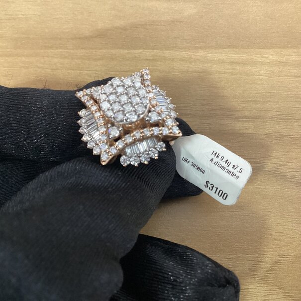 Diamond Ring 14K 9.4g s7.5