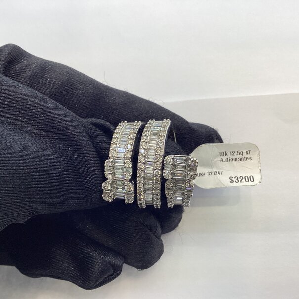 Anillo de diamantes 10k 12.5g s7