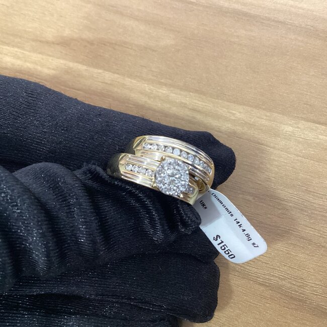 Engagement Rings - DUO Set - Gold 14K