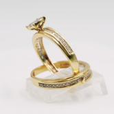 Engagement Rings - Duo Set  - Gold 14K - Diamonds