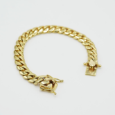 9 MM- Cuban Link Bracelet 10K - SOLID GOLD