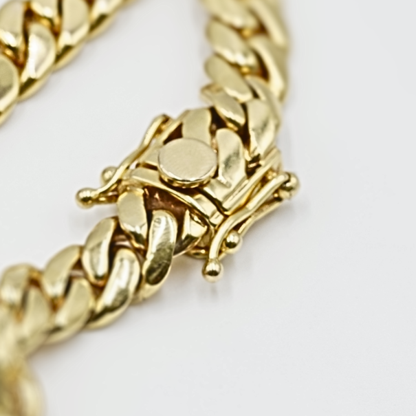 12 mm - Cuban Link Bracelet - 10K Solid Gold -  7.5¨ - 77.7g