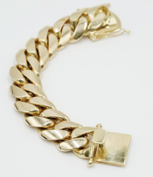 29 mm - Cuban Link Bracelet - 10K Solid Gold -  9 ¨ - 509.7g