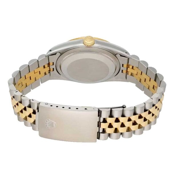 Rolex Oyster Perpetual Datejust - 36 MM - Dial Blue- Diamonds Bezel