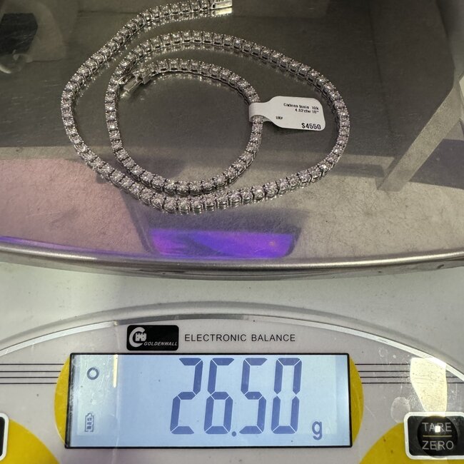 3.65 mm - Tennis Chain - 10K - 4.62 ctw - 18¨