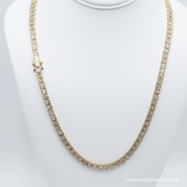 5.5 MM - Tennis Chain - 10K - 22¨ - Baguette Diamonds