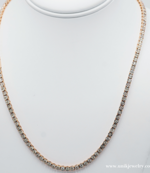 3.5 mm - Tennis Chain - 10K  - Rose Gold - 20¨ 3.86 CTW