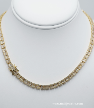 5.4 mm - Tennis Chain - 10K - 16¨ - Baguette Diamonds