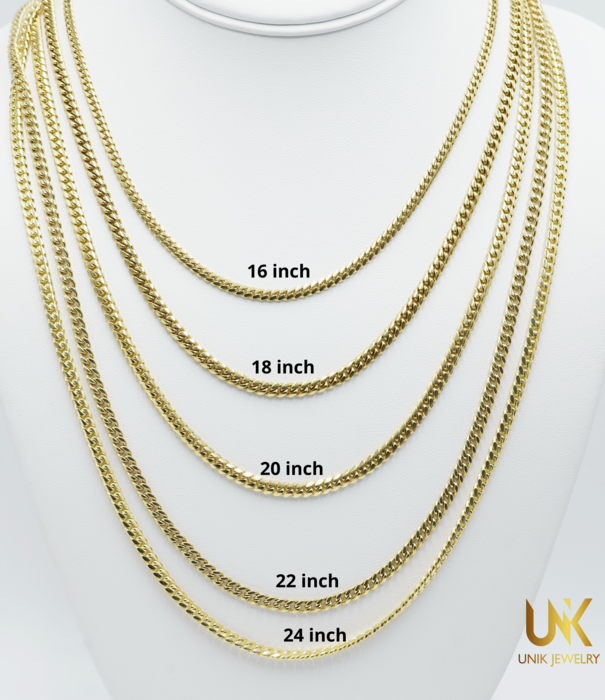 6MM - Cuban Link Chain- Solid Gold 10K