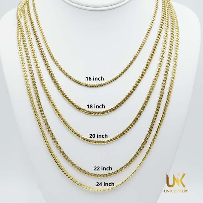 6MM - Cuban Link Chain- Solid Gold 10K