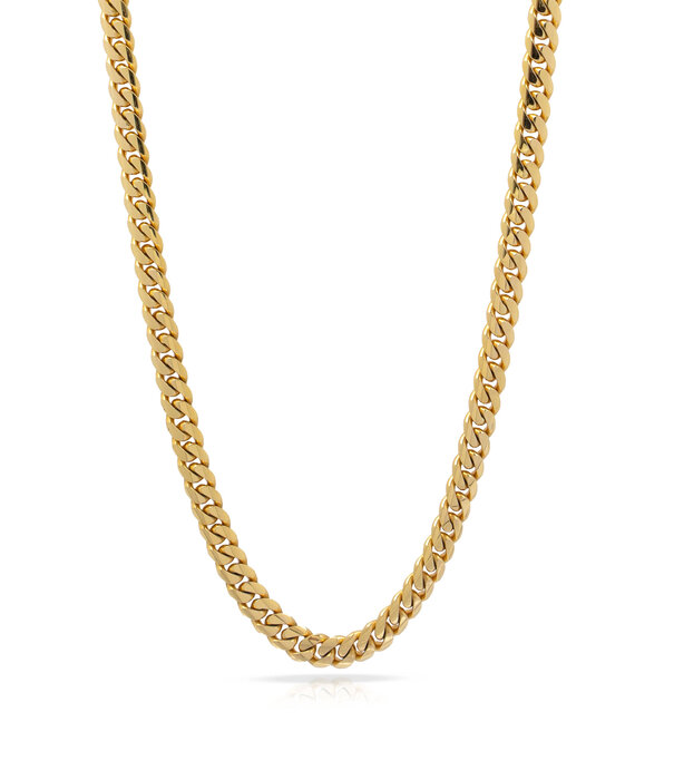 6 MM- Cuban Link Chain - 14K Gold Bonded