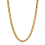 7 MM- Cuban Link Chain - 14K Gold Bonded