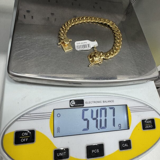10 mm - Cuban Link Bracelet - 10K Solid Gold -  7.5¨ - 54.1g