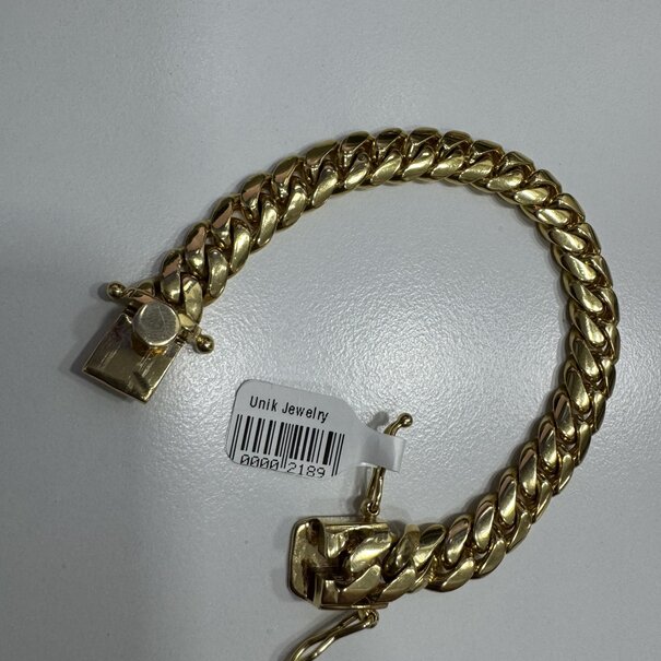 10 mm - Cuban Link Bracelet - 10K Solid Gold -  7.5¨ - 54.1g