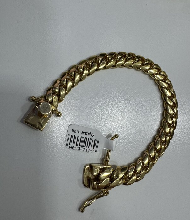 10 mm - Cuban Link Bracelet - 10K Solid Gold -  7.5¨ - 54.1g