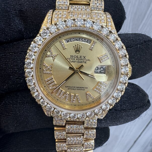 Rolex  Presidente 36mm  Ice out 18k   Dial Dorado