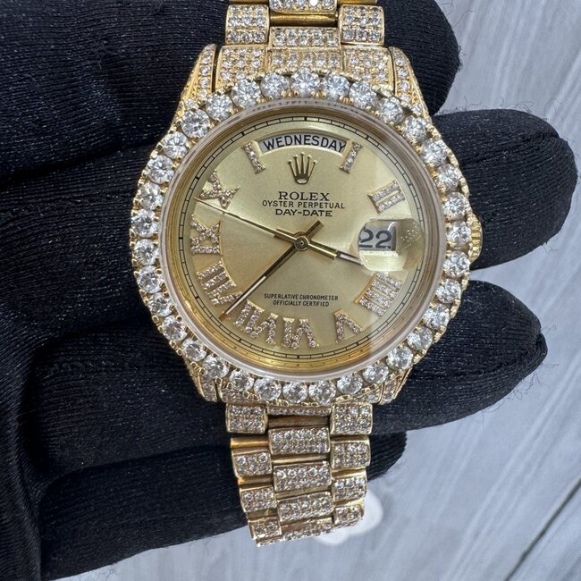 Rolex  Presidente 36mm  Ice out 18k   Dial Dorado