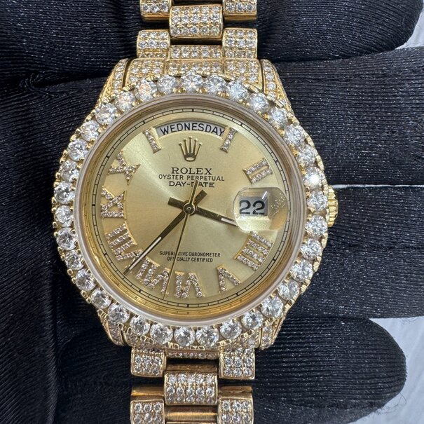 Rolex  Presidente 36mm  Ice out 18k   Dial Dorado